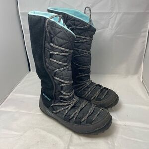 Columbia Girls blue Omni-Heat Mid Calf Lace Up Winter Snow Boots Size 2